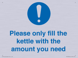 Please only fill the kettle with the amount you need